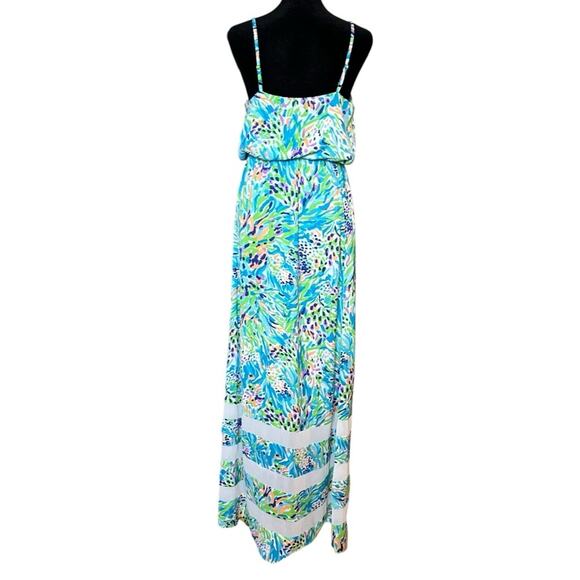 Lilly Pulitzer Deanna Maxi Dress Sea Soirée Vacation Beach Cruise Colorful Small - Picture 6 of 14